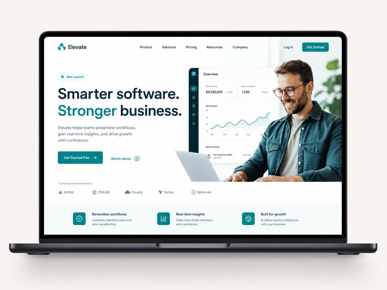 New Business Launch website example by TopSkyMedia